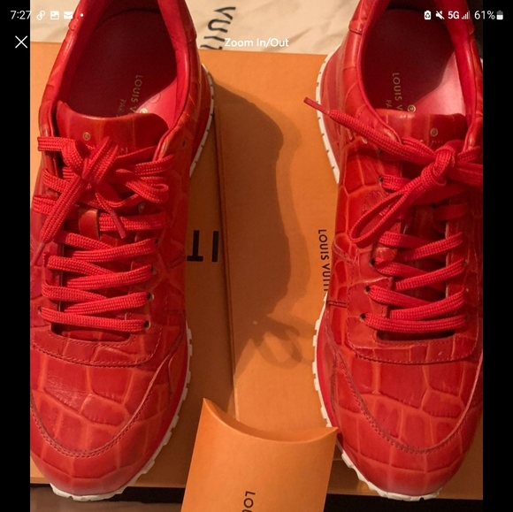 Authentic Louis Vuitton Calf Skin Crocodile Embossed Runaway Sneakers - Picture 2 of 13